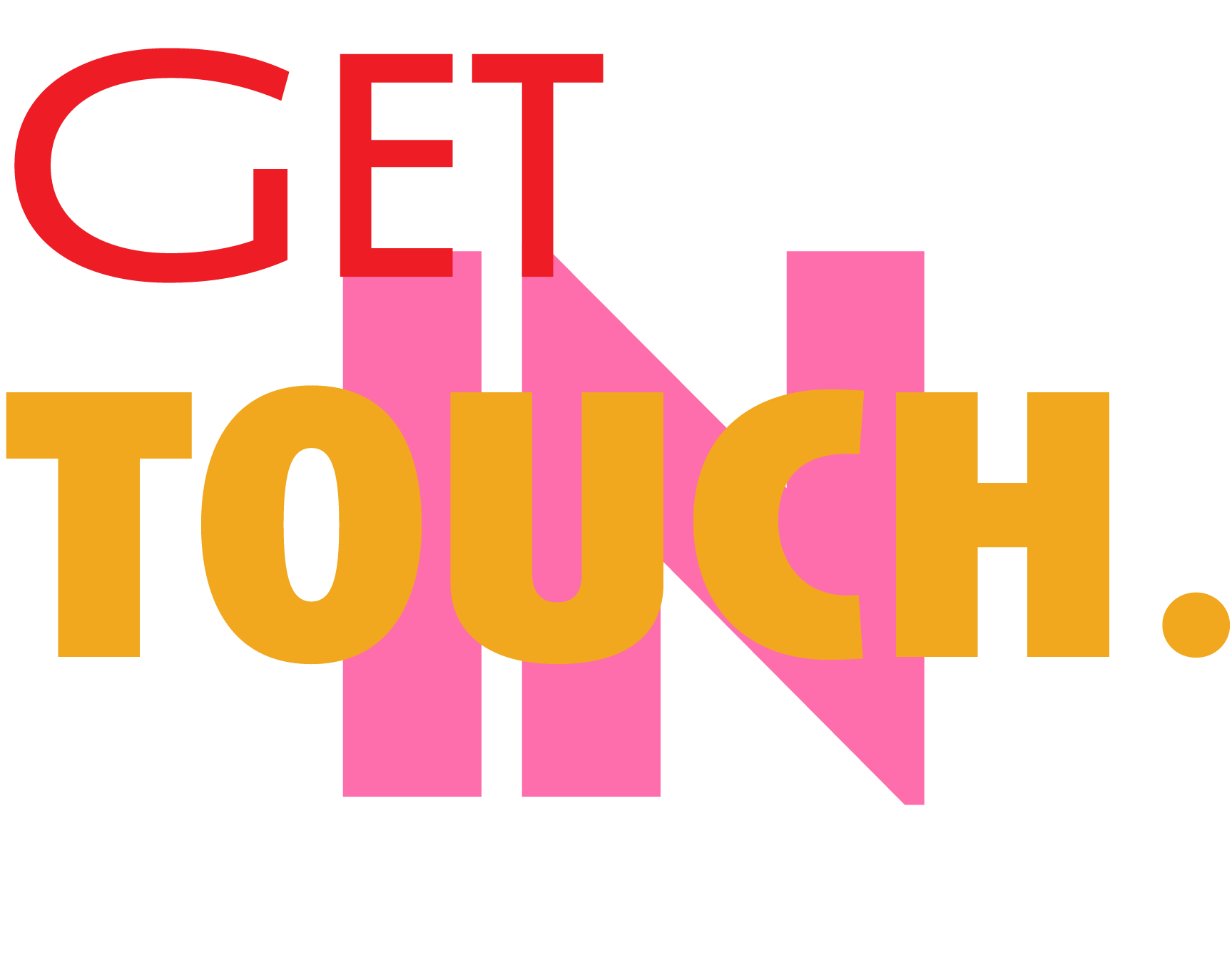 Get in Touch Typography Image for sydnee Hale's Contact Page
