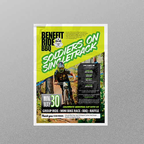 Soldiers on Singletrack Flyer for Sydnee Hale's Work Page